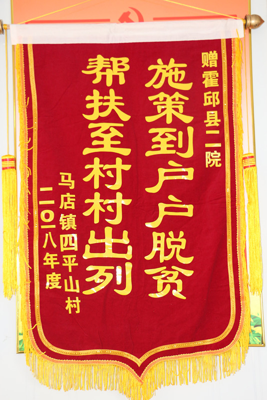 精准扶贫显成效 感恩帮扶送锦旗